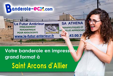 Banderole publicitaire fabriqué sur mesure à Saint-Arcons-d'Allier (Haute-Loire/43300)