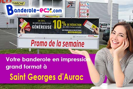 Banderole publicitaire fabriqué sur mesure à Saint-Georges-d'Aurac (Haute-Loire/43230)