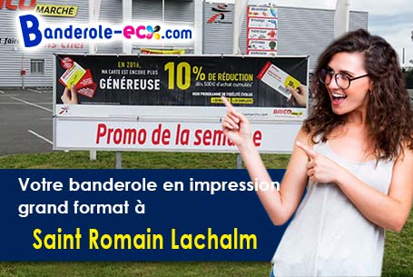Banderole publicitaire fabriqué sur mesure à Saint-Romain-Lachalm (Haute-Loire/43620)