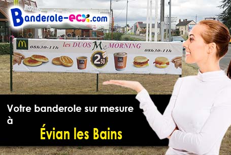 Impression grand format de votre banderole publicitaire à Évian-les-Bains (Haute-Savoie/74500)