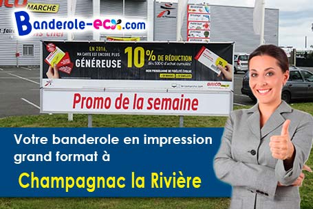 Création graphique offerte de votre banderole publicitaire à Champagnac-la-Rivière (Haute-Vienne/871