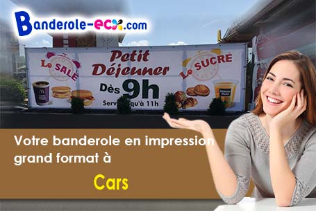 Création graphique offerte de votre banderole publicitaire à Cars (Haute-Vienne/87230)