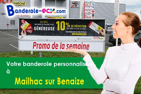 Création maquette inclus pour votre banderole personnalisée à Mailhac-sur-Benaize (Haute-Vienne/8716