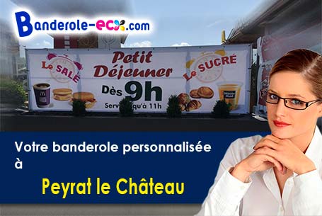 Création graphique offerte de votre banderole publicitaire à Peyrat-le-Château (Haute-Vienne/87470)