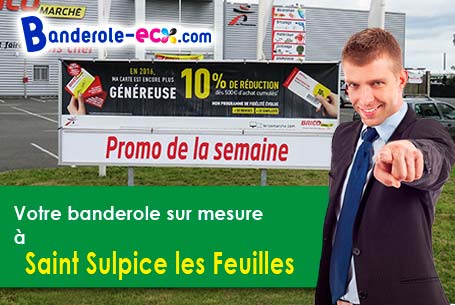 Création graphique offerte de votre banderole publicitaire à Saint-Sulpice-les-Feuilles (Haute-Vienn