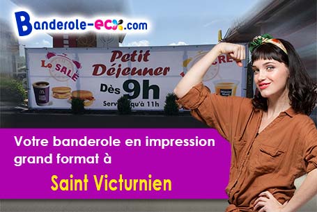 Création graphique offerte de votre banderole publicitaire à Saint-Victurnien (Haute-Vienne/87420)