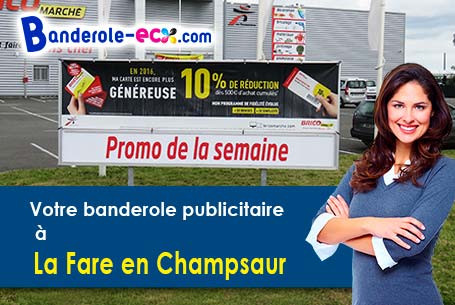 Banderole personnalisée sur mesure à La Fare-en-Champsaur (Hautes-Alpes/5500)