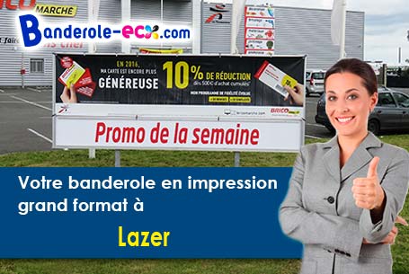 Banderole personnalisée sur mesure à Lazer (Hautes-Alpes/5300)