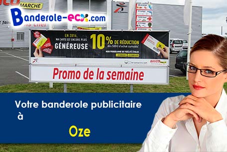 Banderole personnalisée sur mesure à Oze (Hautes-Alpes/5400)