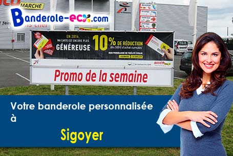 Banderole publicitaire sur mesure à Sigoyer (Hautes-Alpes/5130)