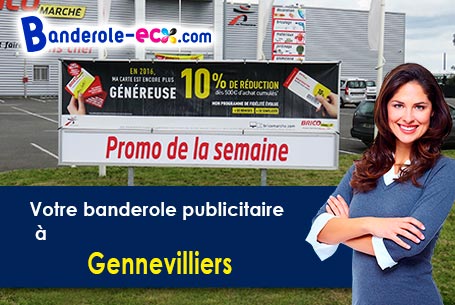 Création graphique inclus pour votre banderole personnalisée à Gennevilliers (Hauts-de-Seine/92230)