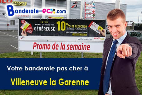 Création graphique inclus pour votre banderole personnalisée à Villeneuve-la-Garenne (Hauts-de-Seine