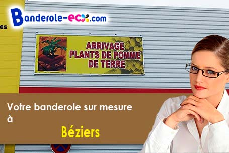 A Béziers (Hérault/34500) livraison de votre banderole publicitaire
