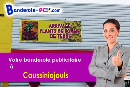 A Caussiniojouls (Hérault/34600) livraison de votre banderole publicitaire