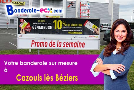 Livraison de votre banderole personnalisée à Cazouls-lès-Béziers (Hérault/34370)