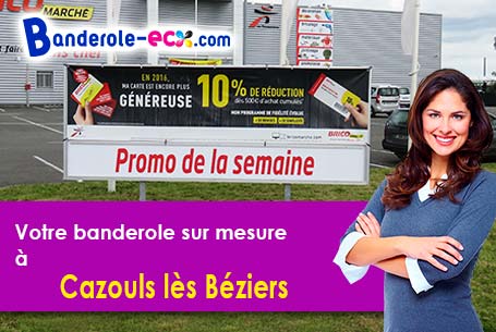 Livraison de votre banderole personnalisée à Cazouls-lès-Béziers (Hérault/34370)