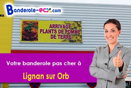A Lignan-sur-Orb (Hérault/34490) livraison de votre banderole publicitaire