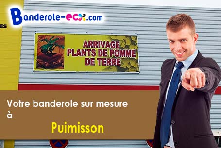 Livraison de votre banderole personnalisée à Puimisson (Hérault/34480)