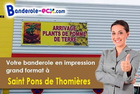 A Saint-Pons-de-Thomières (Hérault/34220) livraison de votre banderole publicitaire