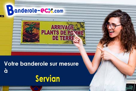 Livraison de votre banderole personnalisée à Servian (Hérault/34290)