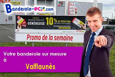 Livraison de votre banderole personnalisée à Valflaunès (Hérault/34270)