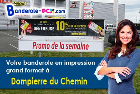 Livraison de votre banderole personnalisée à Dompierre-du-Chemin (Ile-et-Vilaine/35210)