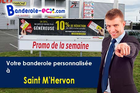 A Saint-M'Hervon (Ile-et-Vilaine/35360) livraison de votre banderole publicitaire