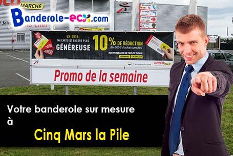Livraison de votre banderole personnalisée à Cinq-Mars-la-Pile (Indre-et-Loire/37130)