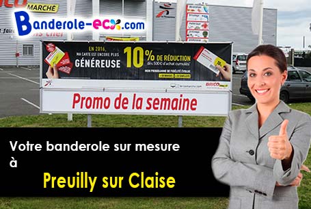 A Preuilly-sur-Claise (Indre-et-Loire/37290) livraison de votre banderole publicitaire