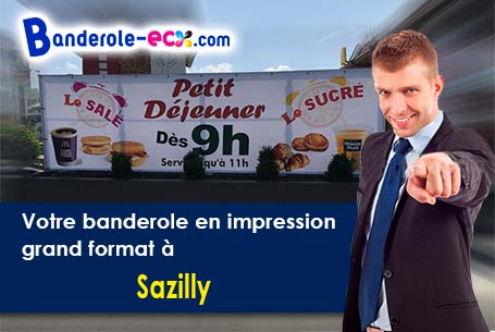Livraison de votre banderole personnalisée à Sazilly (Indre-et-Loire/37220)