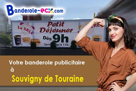 Livraison à Souvigny-de-Touraine (Indre-et-Loire/37530) de votre banderole pas cher