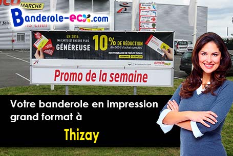 Livraison de votre banderole personnalisée à Thizay (Indre-et-Loire/37500)