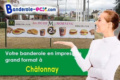 Banderole publicitaire fabriqué sur mesure à Châtonnay (Isère/38440)