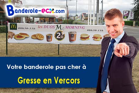 Banderole personnalisée pour vos événements à Gresse-en-Vercors (Isère/38650)