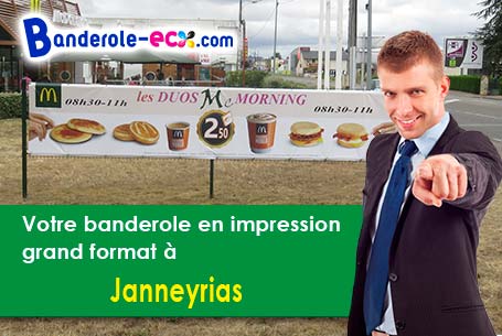 Banderole publicitaire fabriqué sur mesure à Janneyrias (Isère/38280)