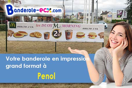 Banderole publicitaire fabriqué sur mesure à Penol (Isère/38260)