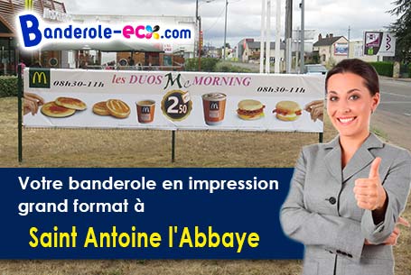 Banderole personnalisée fabriqué sur mesure à Saint-Antoine-l'Abbaye (Isère/38160)