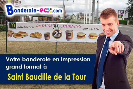 Banderole pas cher fabriqué sur mesure à Saint-Baudille-de-la-Tour (Isère/38118)
