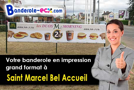 Banderole pas cher fabriqué sur mesure à Saint-Marcel-Bel-Accueil (Isère/38080)