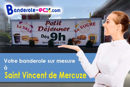 A Saint-Vincent-de-Mercuze (Isère/38660) livraison de votre banderole publicitaire
