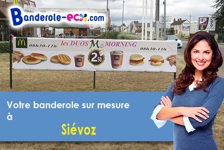 A Siévoz (Isère/38350) fourniture de votre banderole personnalisée