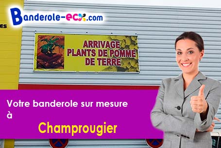 A Champrougier (Jura/39230) fourniture de votre banderole pas cher