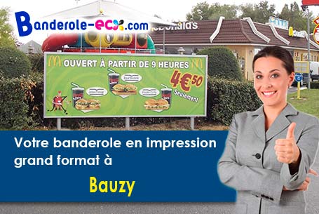 Banderole publicitaire fabriqué sur mesure à Bauzy (Loir-et-Cher/41250)
