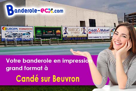 Banderole personnalisée fabriqué sur mesure à Candé-sur-Beuvron (Loir-et-Cher/41120)