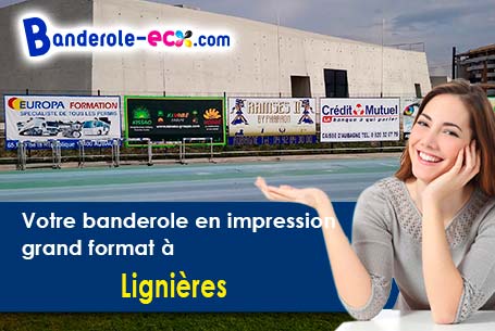 Banderole pas cher fabriqué sur mesure à Lignières (Loir-et-Cher/41160)
