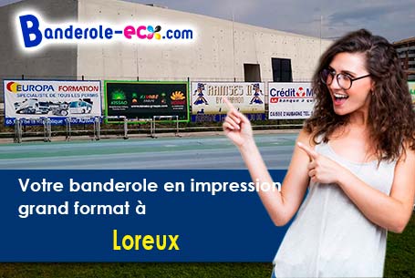 Banderole personnalisée fabriqué sur mesure à Loreux (Loir-et-Cher/41200)