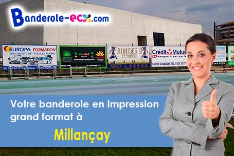 Banderole personnalisée fabriqué sur mesure à Millançay (Loir-et-Cher/41200)