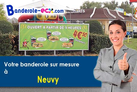 A Neuvy (Loir-et-Cher/41250) fourniture de votre banderole publicitaire