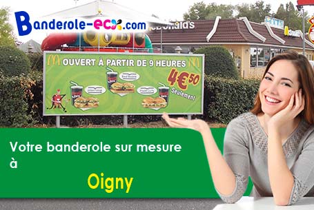 A Oigny (Loir-et-Cher/41170) fourniture de votre banderole pas cher
