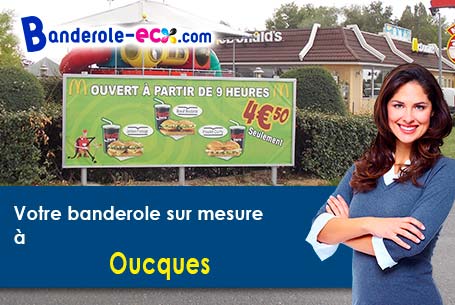 A Oucques (Loir-et-Cher/41290) fourniture de votre banderole personnalisée